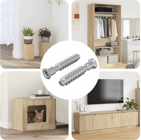 vidaXL Κεφαλή βίδας 2 pcs Ασημί M7 x 40 χλστ Ατσάλι