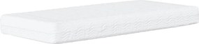 vidaXL Κρεβάτι με Στρώμα Hvar Taupe 90x200 εκ. Υφασμάτινο