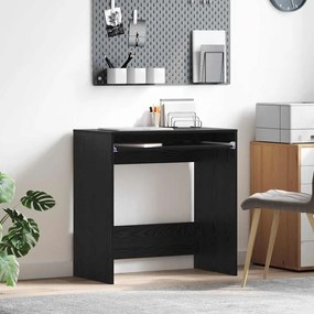 vidaXL Γραφείο Μαύρη Οξυά 77.5 x 43 x 79 εκ. Επεξεργασμένο ξύλο