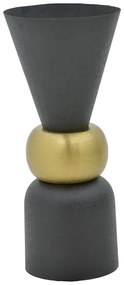 Βάζο Decorasie Inart μαύρο-χρυσό μέταλλο Φ28x65εκ Υλικό: IRON 287-000003