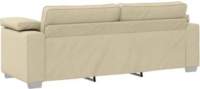 vidaXL Καναπές 2 pcs Κρεμ 219 x 80 x 82 εκ ύφασμα