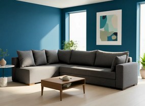 Γωνιακός καναπές Trendy-Αριστερή-265φ 165β εκ.-Γκρι