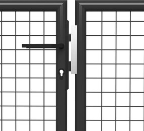 vidaXL Πόρτα Κήπου Ανθρακί 350x175 εκ. από Ατσάλι