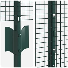 vidaXL Welded Wire Fence με 44 U Posts Πράσινο 1x100 m Χάλυβας
