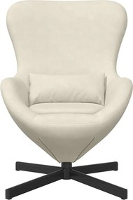 vidaXL Κάθισμα-αυγό Κρεμ 63 x 73 x 90 εκ Βελούδο