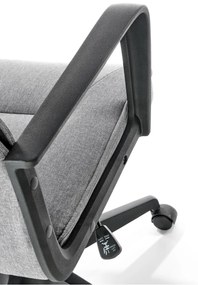 Καρέκλα γραφείου Houston 1259, Γκρι, Μαύρο, 113x63x70cm, 15 kg, Με μπράτσα, Με ρόδες, Μηχανισμός καρέκλας: Κλίση | Epipla1.gr
