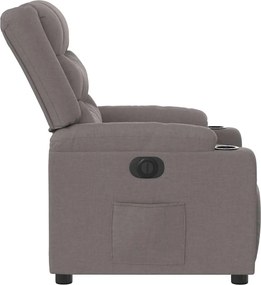 vidaXL Πολυθρόνα Ανακλινόμενη Ηλεκτρική Taupe Υφασμάτινη