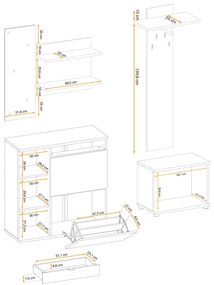 Swap XIX Σύνθεση Καφέ δρυς 280x180x40