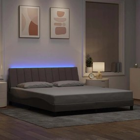 vidaXL Σκελετός Κρεβατιού Χωρίς Στρώμα Taupe 180x200 εκ. Υφασμάτινο