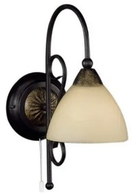 Απλίκα Antik μονόφωτο Σκούρο Καφέ-Μπεζ Fischer Honsel-31351-Μπεζ 31351