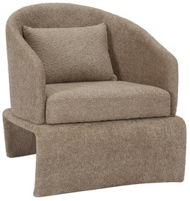 ARMCHAIR BEVY  BEIGE FABRIC-METAL FRAME 72x71x75Hcm.