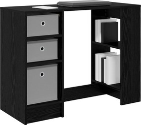 vidaXL Γραφείο Μαύρη Οξυά 100 x 40 x 75 cm Επεξεργασμένο Ξύλο