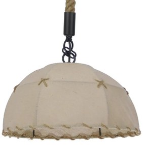 Φωτιστικό Οροφής Antoinette 01028 Beige GloboStar Rope, Metal