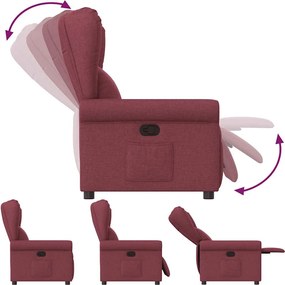 vidaXL Πολυθρόνα Ανακλινόμενη Μπορντό Υφασμάτινη
