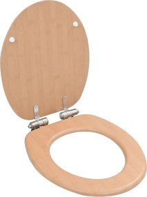 vidaXL Καλύμματα Λεκάνης Soft Close 2 τεμ. Σχέδιο Μπαμπού από MDF