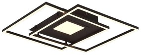 Φωτιστικό Οροφής - Πλαφονιέρα Via 620710332 50x50x7cm 1xSMD-LED 36W Dimmable Black Trio Lighting