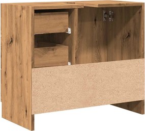 vidaXL Ντουλάπι Νιπτήρα Αρτισιανή Δρυς 63x30x54 εκ Επεξεργασμένο Ξύλο