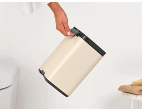 Κάδος Brabantia Bo Small 1008865, 4 L, Ομαλό και αθόρυβο άνοιγμα, Αντιολισθητική βάση, Μπεζ