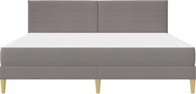 vidaXL Σκελετός Κρεβατιού Taupe 200 x 200 cm Πολυεστέρας