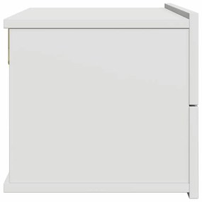 vidaXL Κομοδίνο Λευκό 40 x 30 x 30 εκ. από Επεξ. Ξύλο