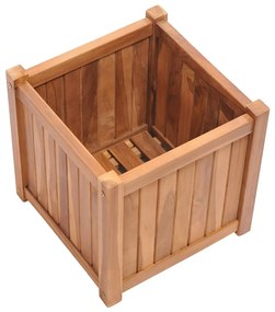 vidaXL Ζαρντινιέρα Υπερυψωμένη 40 x 40 x 40 εκ. από Μασίφ Ξύλο Teak