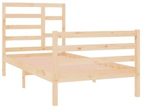 vidaXL Πλαίσιο Κρεβατιού 90 x 190 εκ. από Μασίφ Ξύλο 3FT Single