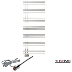 Thermo SOLO Θερμαινόμενη πετσετοκρεμάστρα από ανοξείδωτο χάλυβα με ηλεκτρική λειτουργία 120x50cm Inox Polished