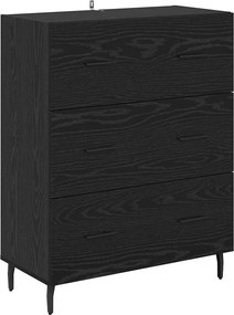 vidaXL Highboard 2 pcs Μαύρη δρυς 69,5 x 34 x 180 εκ.