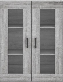 vidaXL Ντουλάπι Γκρι Sonoma 69,5 x 34 x 180 εκ. Επεξεργασμένο Ξύλο
