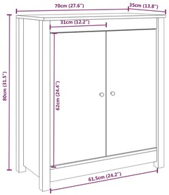 ΝΤΟΥΛΑΠΙ ΜΑΥΡΟ 70 X 35 X 80 ΕΚ. ΑΠΟ ΜΑΣΙΦ ΞΥΛΟ ΠΕΥΚΟΥ 813723