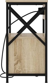 vidaXL Κομοδίνο Δρύς Sonoma 40 x 31 x 60 εκ. Επεξεργασμένο ξύλο