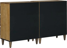 vidaXL Πλαϊνό γραφείο 2 τμχ. 60 x 33,5 x 75 εκ. Στερεό ξύλο μάνγκο
