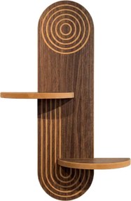 Ραφιέρα τοίχου Artwill Megapap Mdf χρώμα wenge 46x13x70εκ.