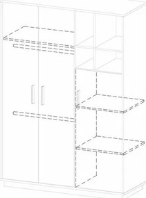 Ντουλάπα Olana τρίφυλλη