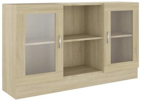vidaXL Βιτρίνα Χρώμα Sonoma Δρυς 120 x 30,5 x 70 εκ. από Επεξ. Ξύλο