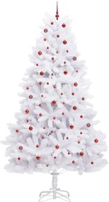 vidaXL Τεχνητό Χριστουγεννιάτικο Δέντρο με Άξονα με βάση Λευκό 300 cm