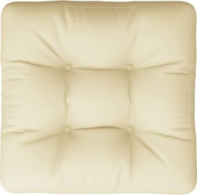 vidaXL Μαξιλάρι Παλέτας Κρεμ 60 x 60 x 12 εκ. Υφασμάτινο