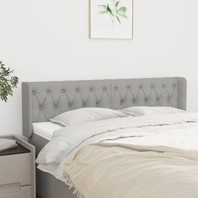 vidaXL Κεφαλάρι με Πτερύγια Ανοιχτό Γκρι 163x16x78/88 εκ. Υφασμάτινο