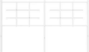 vidaXL Ανταλλακτικό κεφαλάρι Λευκό 160 εκ. Μεταλλικό