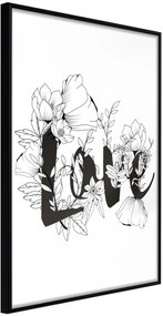 Αφίσα - Blossoming Love - 30x45 - Μαύρο - Χωρίς πασπαρτού