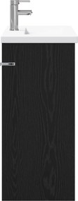 vidaXL Σετ Επίπλων Μπάνιου Μαύρη Δρυς 81 x 40 x 84,5 εκ