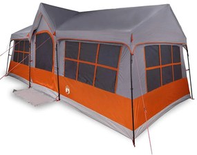 vidaXL Σκηνές Γκρι και πορτοκαλί 622 x 295 x 238 εκ. Πολυεστέρας
