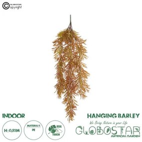 Artificial Garden HANGING BARLEY 20856 Τεχνητό Διακοσμητικό Κρεμαστό Φυτό Κριθάρι Μ26 x Π15 x Υ81cm Globostar 20856