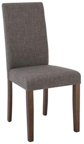 Καρέκλα Optimal Green Walnut Ε801,2 Grey Σετ 2τμχ Wood, Fabric