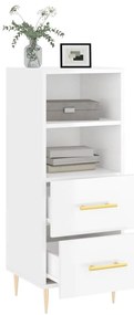 vidaXL Ντουλάπι Γυαλιστερό Λευκό 34,5x34x90 εκ. Επεξεργασμένο Ξύλο