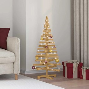 vidaXL Χριστουγεννιάτικα Δέντρα με βάση Καφέ 120 cm Μασίφ ξύλο πεύκου