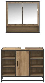 vidaXL Σετ Επίπλων Μπάνιου 2 pcs Artisan Oak Επεξεργασμένο ξύλο