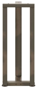 vidaXL Πόδια Κονσόλας σε Σχήμα Τ, 2 τεμ. Μαύρο 25x28x(72-73) εκ. Ατσάλι