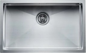 VEVOR 70cm Kitchen Sink Undermount Single Bowl Drop-In Basin Stainless Steel Bar