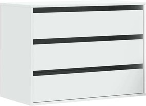 vidaXL Συρταριέρα Γωανική Λευκή 80x41x58 εκ. από Επεξεργασμένο Ξύλο